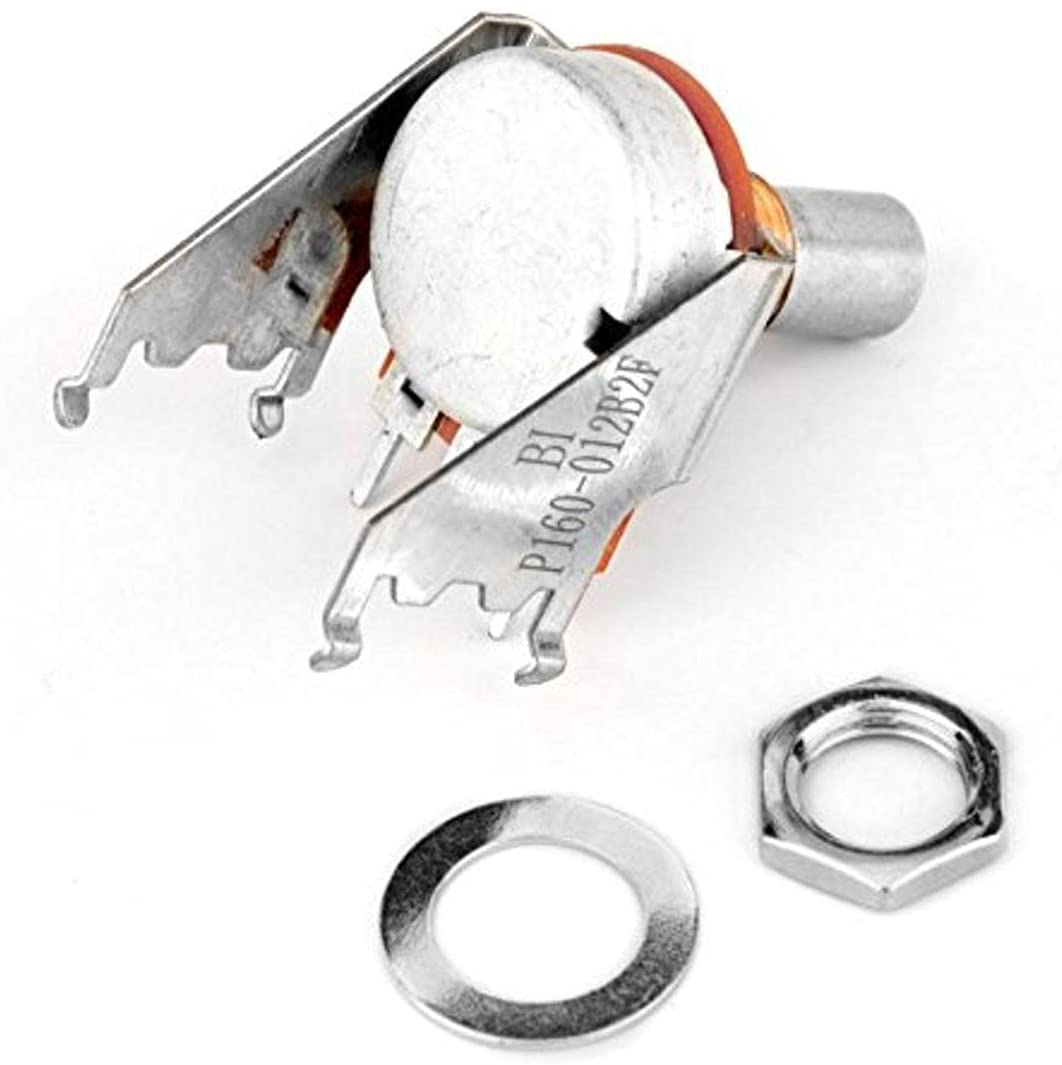 250K 15A Audio Taper Snap-In Potentiometer (Solid Shaft)