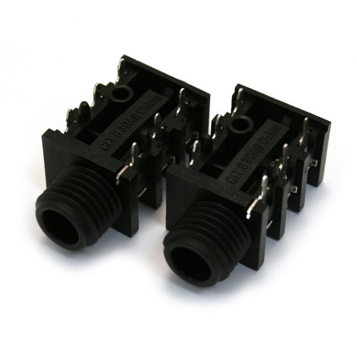 Fender 6-Pin Stereo Amplifier Jack, 2 Pack