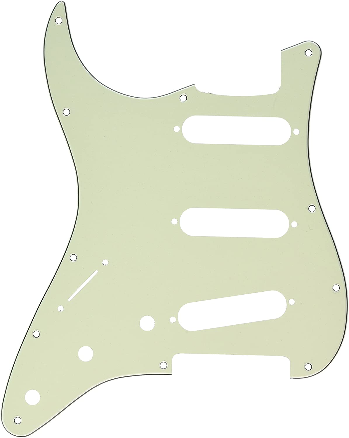 11-Hole Modern StratocasterÂ® Left Hand S/S/S Pickguards