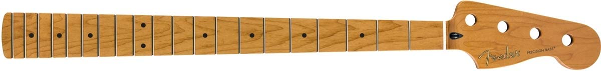 Roasted Maple Precision BassÂ® Neck, 20 Medium Jumbo Frets, 9.5", Maple, C Shape