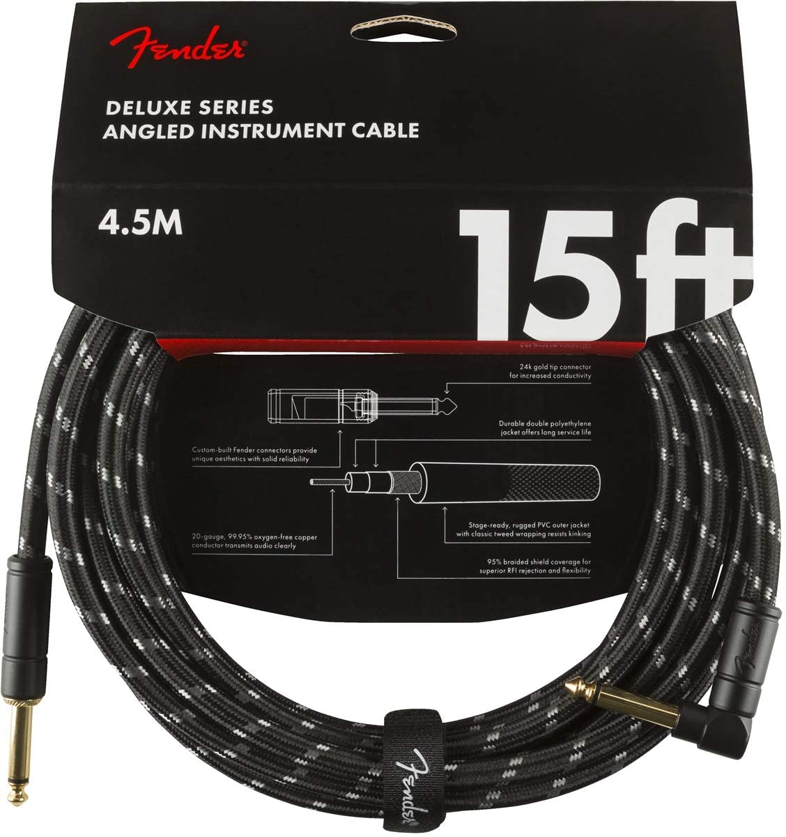 Deluxe Series Instrument Cable, Tweed