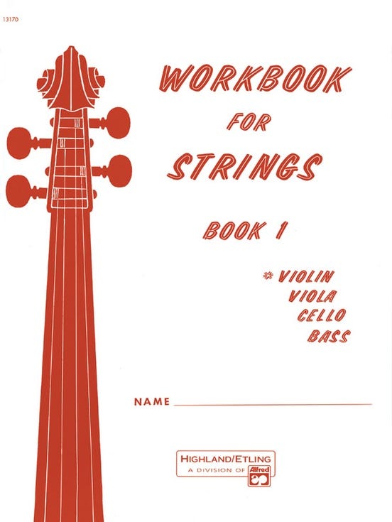 00-1317 Alfred Publishing Co. Workbook for Strings Book 1