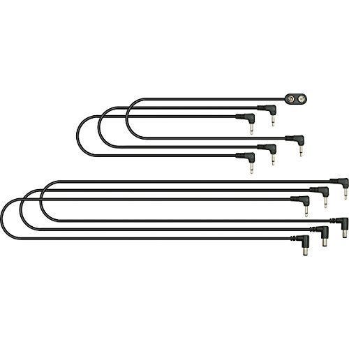 Pedalboard 9V Adapter Cable Kit-Black/Grey Cables