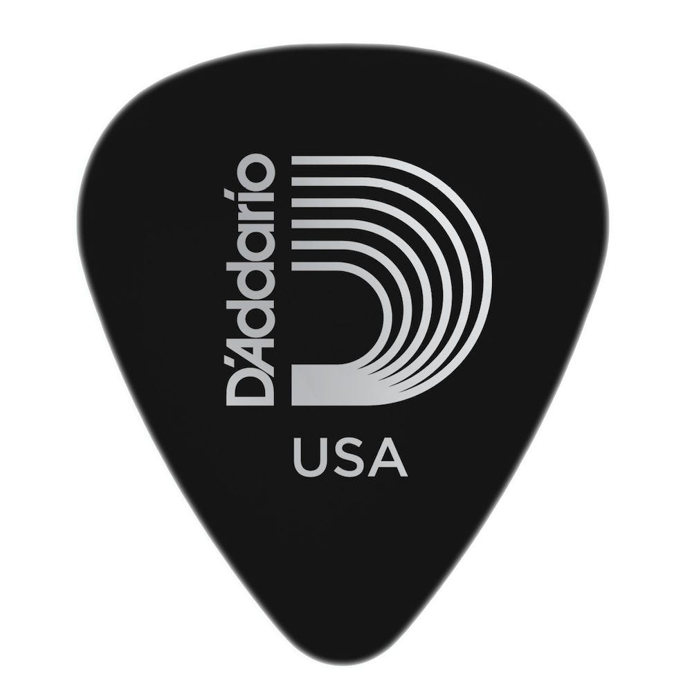 D'Addario Black Celluloid Guitar Picks, 25 pack, Heavy