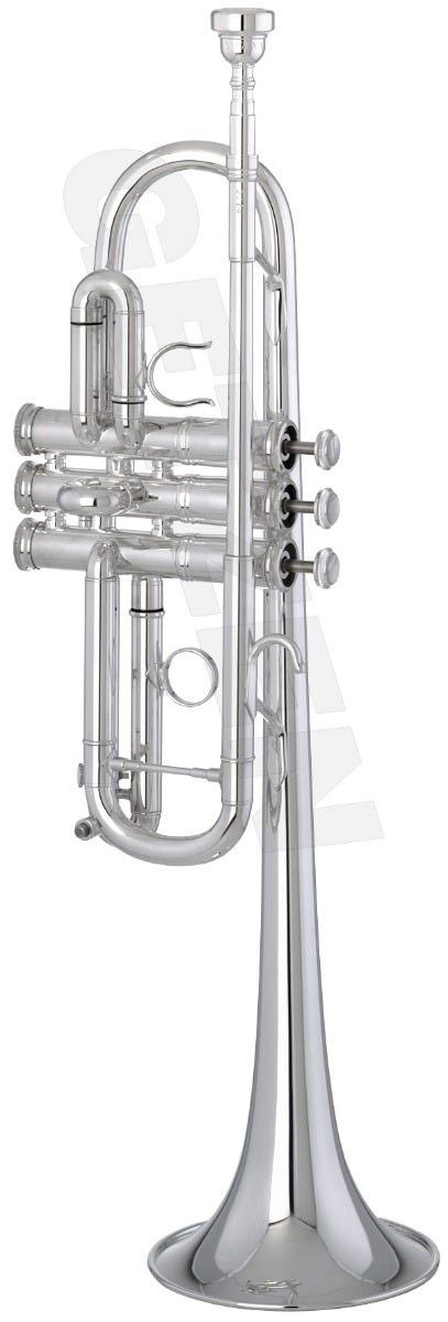 3070S Getzen C Custom Series Trumpet - Bright silver plate finish