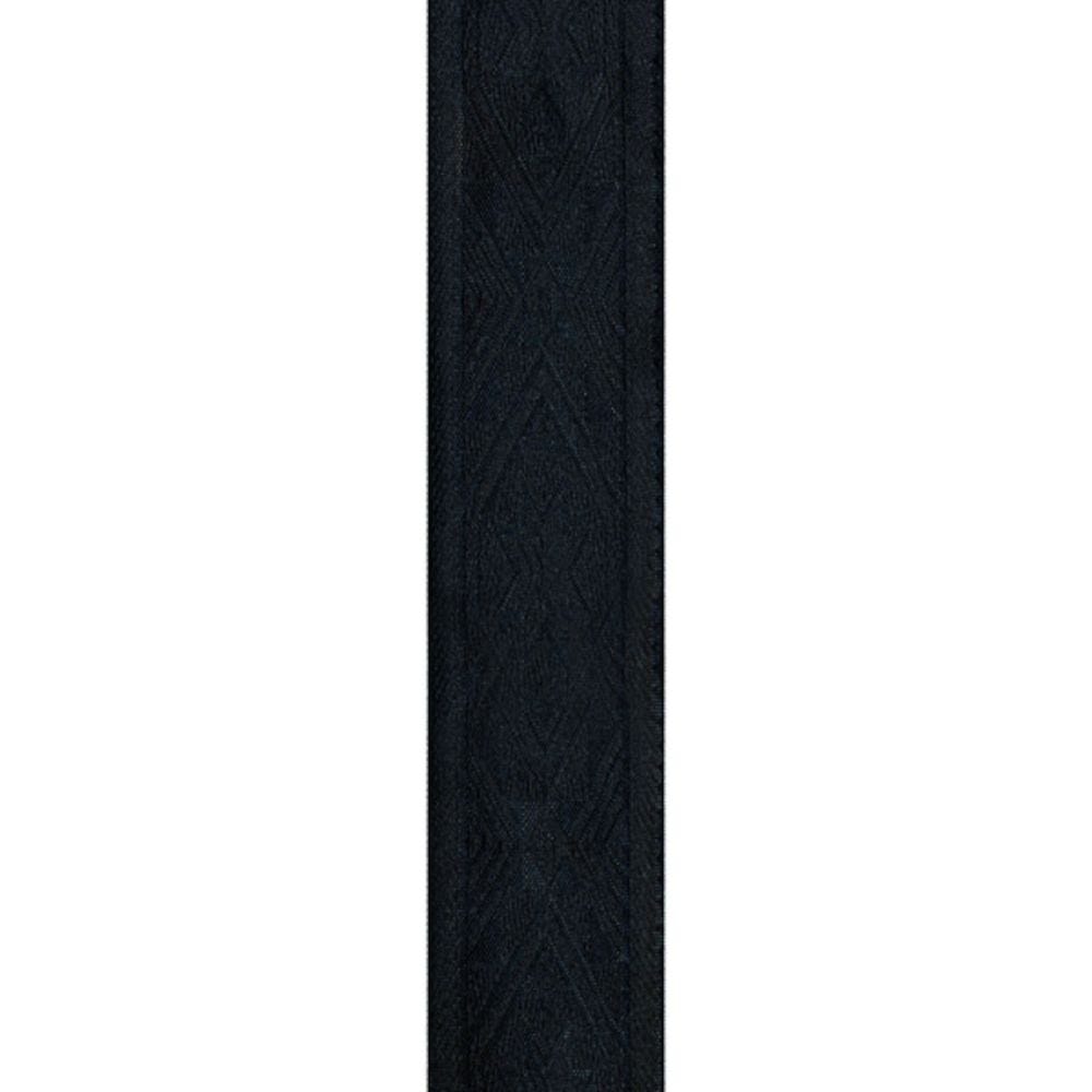 D'Addario Woven Guitar Strap, Black Satin with Pad
