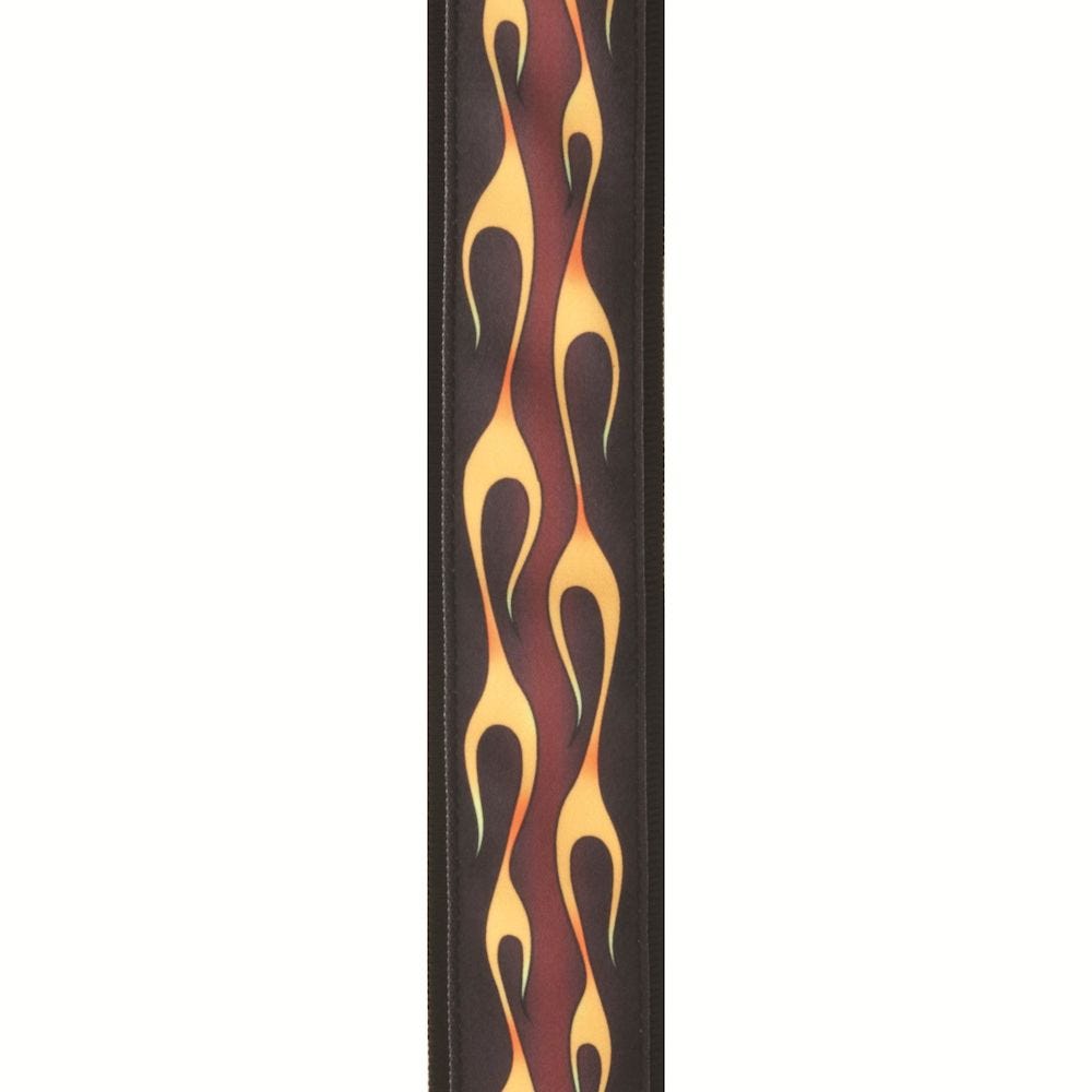 D'Addario Hot Rod Flame Guitar Strap, Red