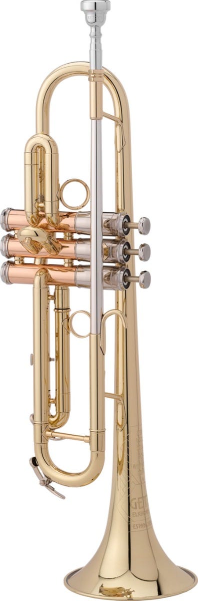 907DLX Getzen Bb Eterna Deluxe Trumpet - Clear lacquer finish
