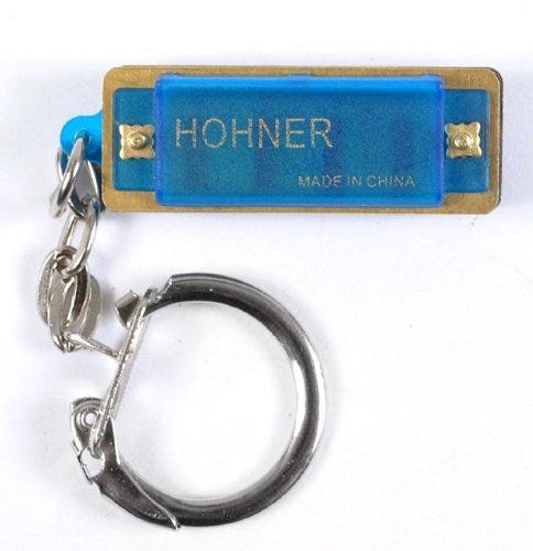 Translucent Harmonica Mini Keychain