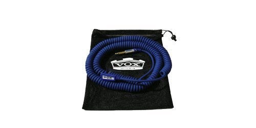 VCC090BL Blue High Quality Coiled Cable (29.5 feet) with Mesh bag