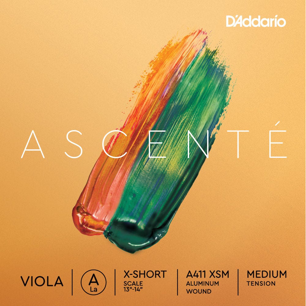 D'Addario AscentÃ© Viola A String, Extra-Short Scale, Medium Tension