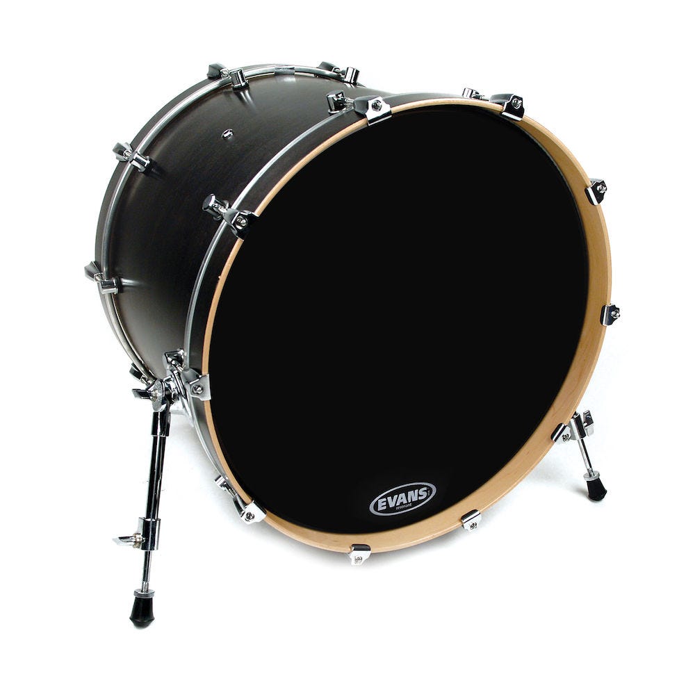 Evans Resonant Black Bass Drum Head, 20 Inch