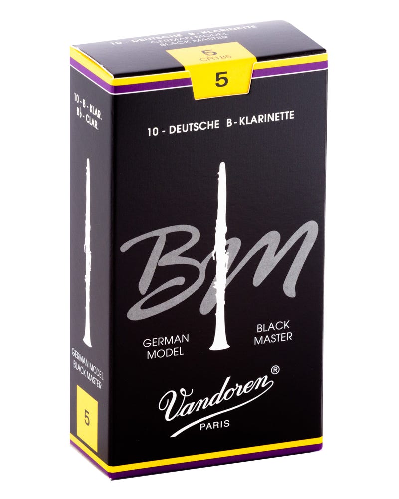 Vandoren Bb Clarinet Black Master Reeds Strength #5; Box of 10