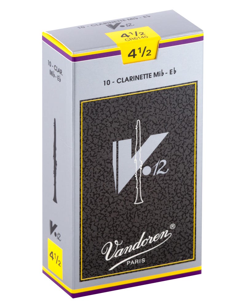Vandoren Eb Clarinet V.12 Reeds Strength #4.5; Box of 10