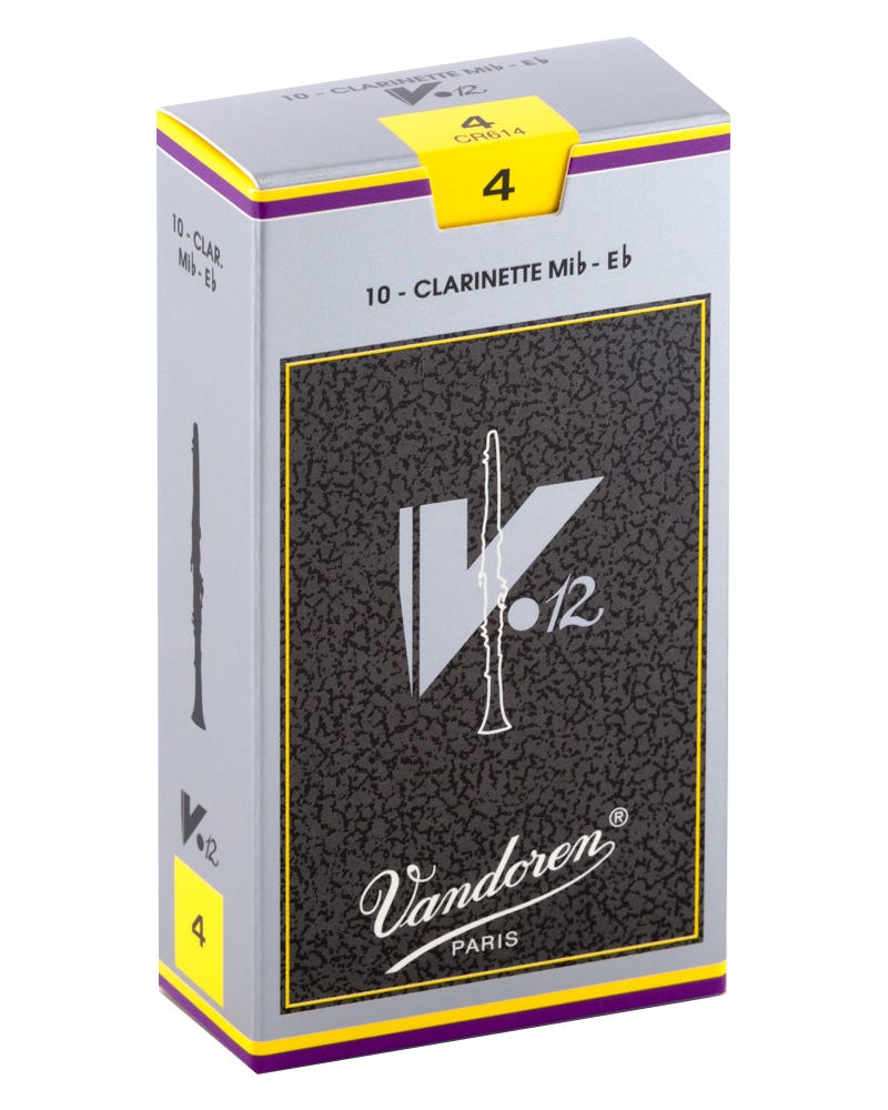 Vandoren Eb Clarinet V.12 Reeds Strength #4; Box of 10