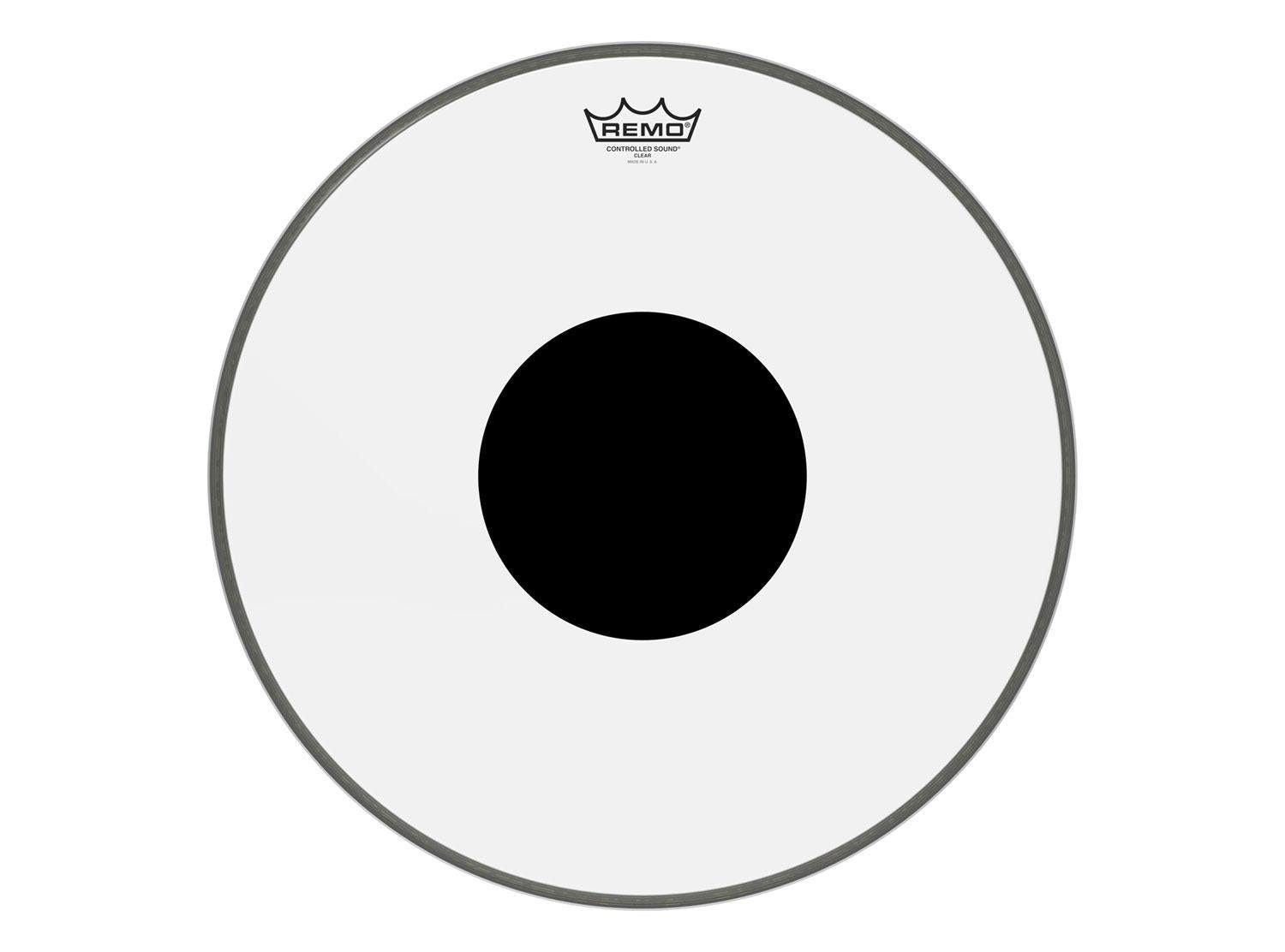 Remo 26" Controlled Sound Black Dot On Top Clear Bass Drum Head