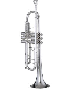 3050S Getzen Bb Custom Series Trumpet - Bright silver plate finish