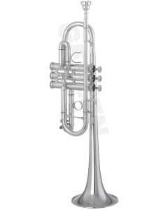 3072S Getzen C Custom Series Trumpet - Bright silver plate finish
