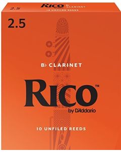 Rico Bb 2.5 Clarinet Reeds - 10 Pack