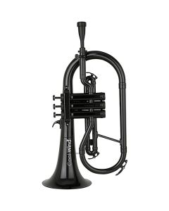 Plastic Flugelhorn Bb, Black, with Soft Bag