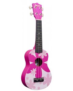 DDUK4 Amahi Pink Flower Ukulele, Soprano