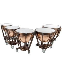 LTG705KG Ludwig Set of 5 (20" - 32") Hammered Copper Bowl with Pro Tuning Gauge (Suspended One-Piece Bowl Construction)