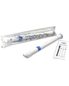 Recorder White/Blue with Transvinyl Case