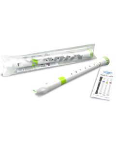 Recorder White/Green with Transvinyl Case