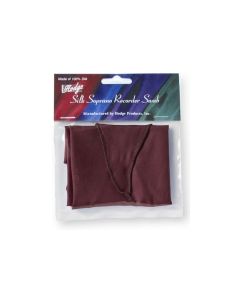 Hodge Silk Soprano Recorder Swab - Burgundy