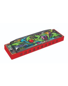 RED DRAGON TAGGED HARMONICA, KEY OF C