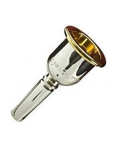 Denis Wick Heritage Tuba Mouthpiece; Gold Plated Rim with Silver Plated Body; 3CC