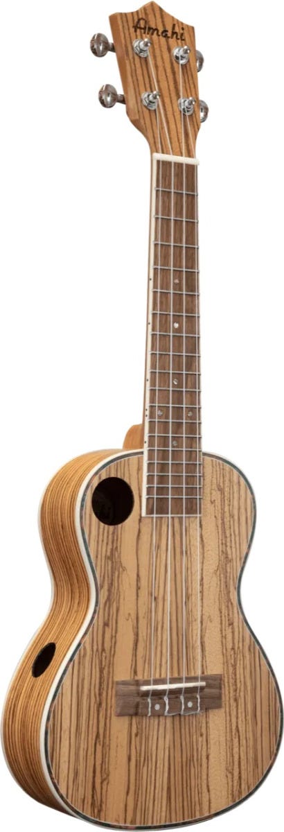 F330C Amahi Classic Zebrawood Concert w/Offset & Side Soundhole