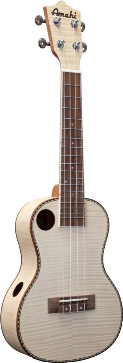 F550C Amahi Classic Flamed Maple Concert w/Offset & Side Soundhole
