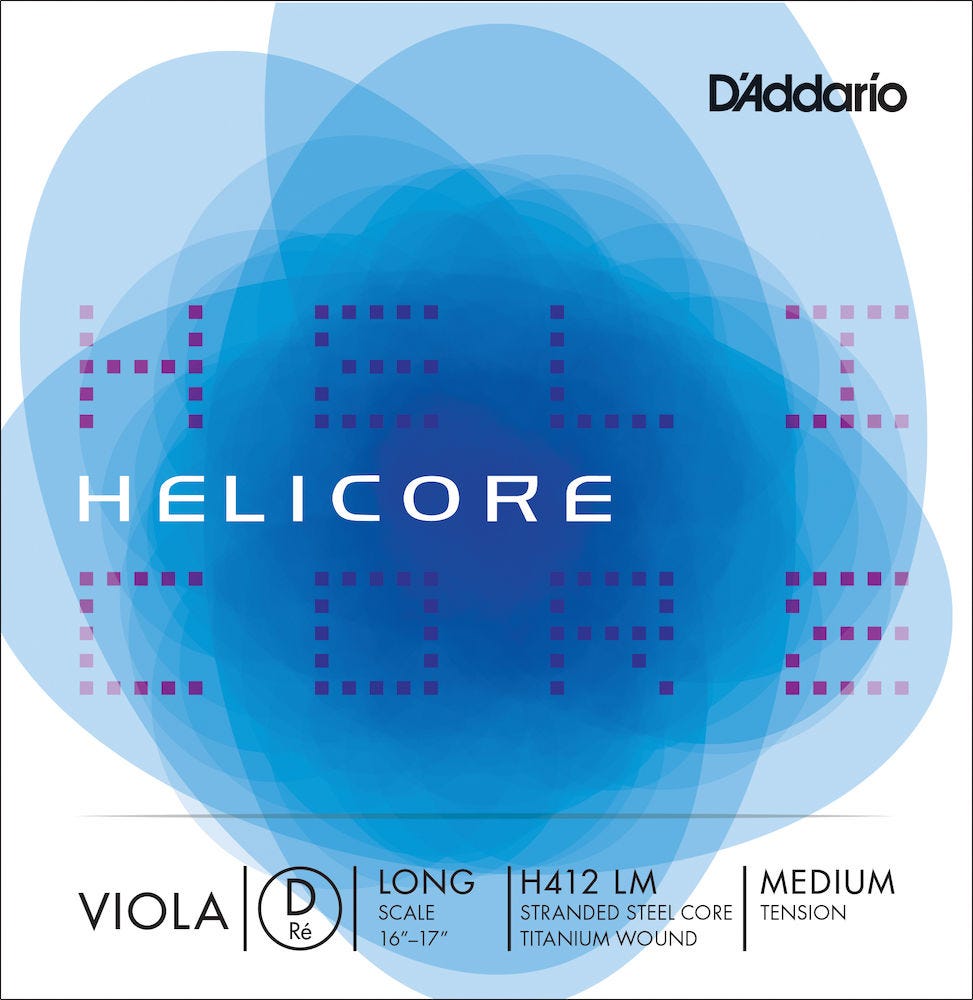 D'Addario Helicore Viola Single D String, Long Scale, Medium Tension