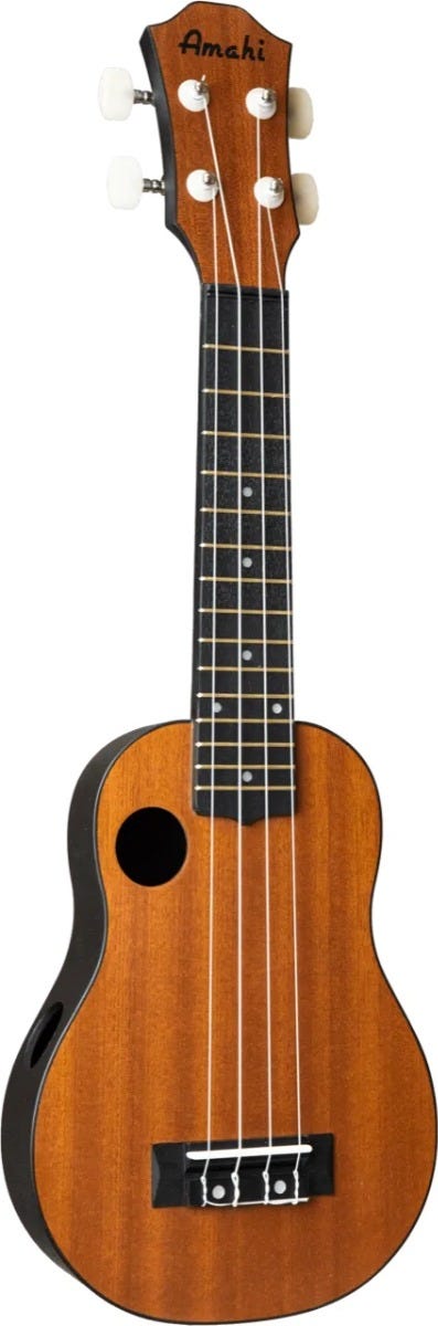 HCLF220 Amahi ABS Plastic Back & Sides, Mahogany Top, Soprano