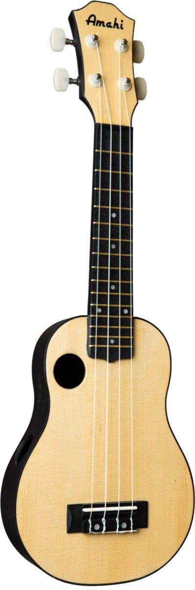 HCLF225 Amahi ABS Plastic Back & Sides, Spruce Top, Soprano