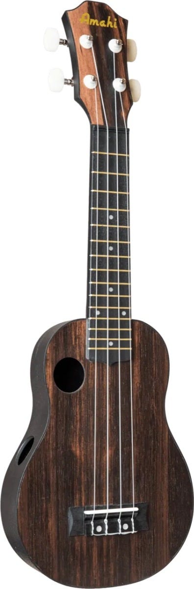 HCLF990 Amahi ABS Plastic Back & Sides, Ebony Top, Soprano