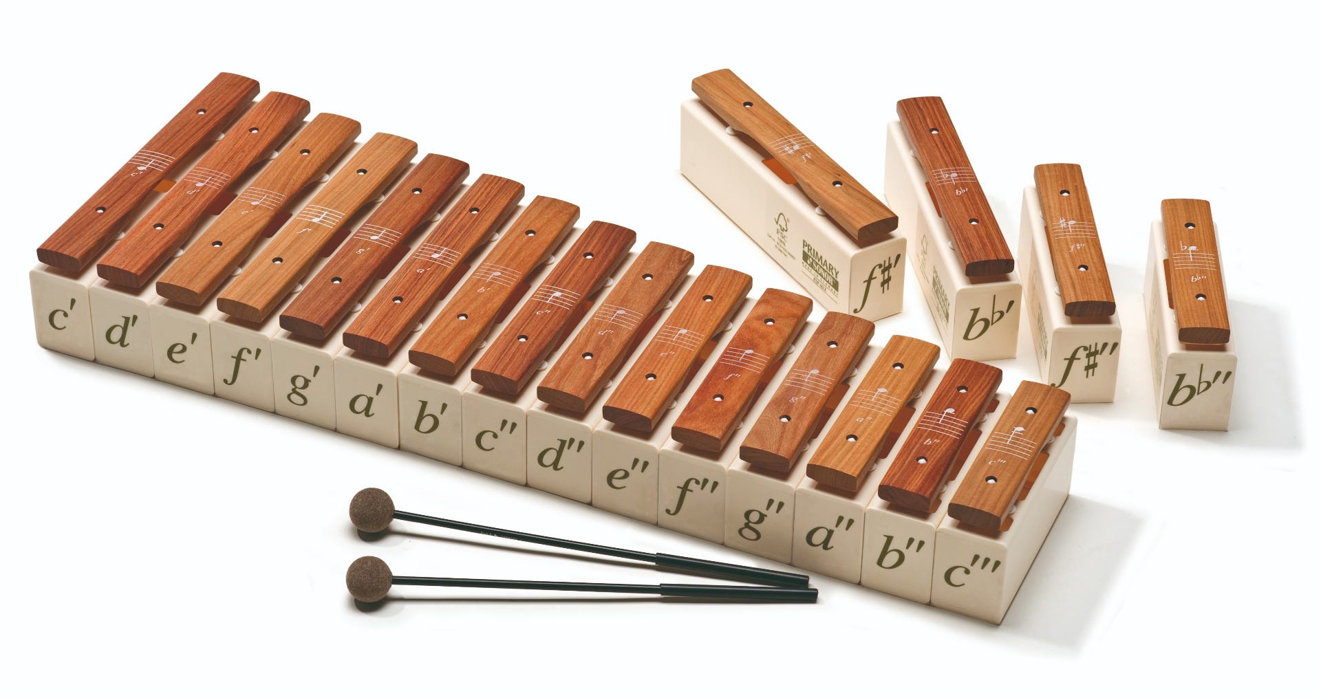 Sonor KSP40X1 Primary Tenor-Alto Chime Bars, set of 19 bars