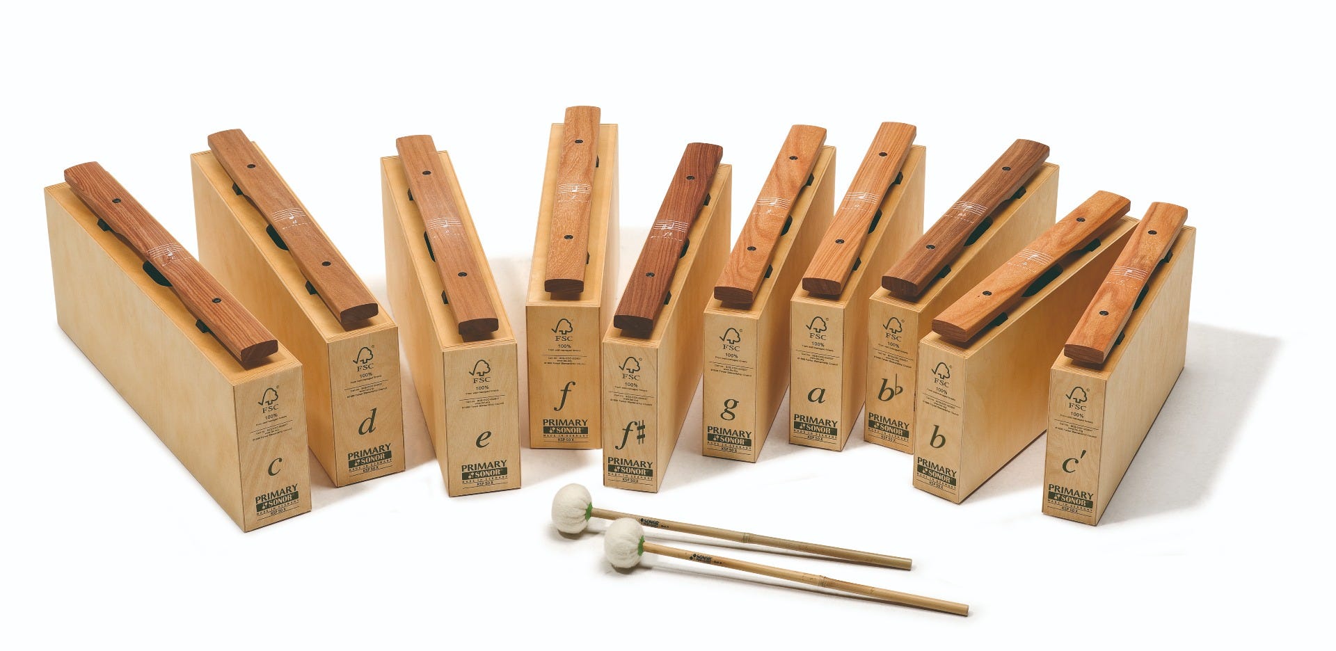 Sonor KSP50X1 Primary FSC Deep Bass Chime Bars, set of 10 notes