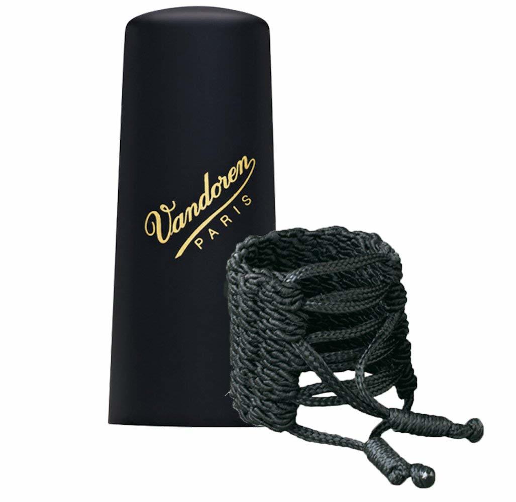 Vandoren Klassik Ligature and Plastic Cap for Alto Saxophone; Includes 3 Interchangeable Pressure Plates