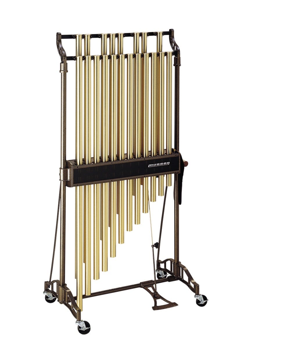 M665B Ludwig Symphonic Chimes, Satin Brass Finish, 1 1/2" tube