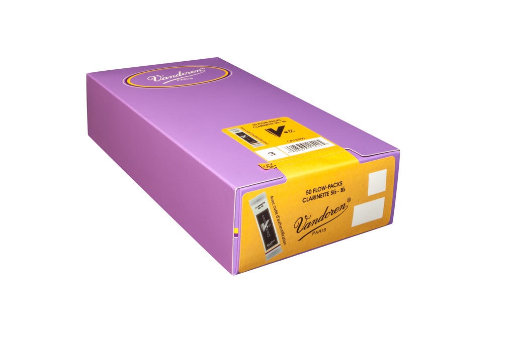 Vandoren Bb Clarinet V.12 Reeds Strength #3; Box of 50