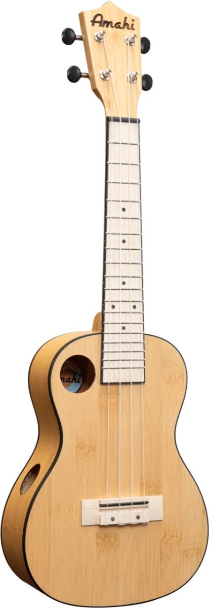 NF335C Amahi Classic Bamboo Concert w/Offset & Side Soundhole