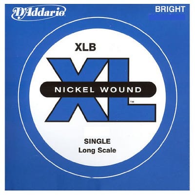 D'Addario XLB052 Nickel Wound Bass Guitar Single String, Long Scale, .052