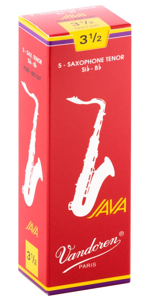 Vandoren Tenor Sax Java Red Reeds Strength #3.5; Box of 5