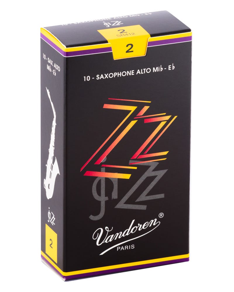 Vandoren Alto Sax ZZ Reeds Strength #2; Box of 10