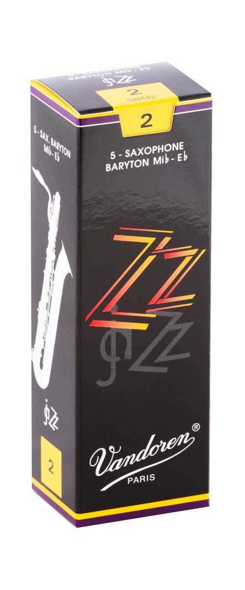 Vandoren Bari Sax ZZ Reeds Strength #2; Box of 5