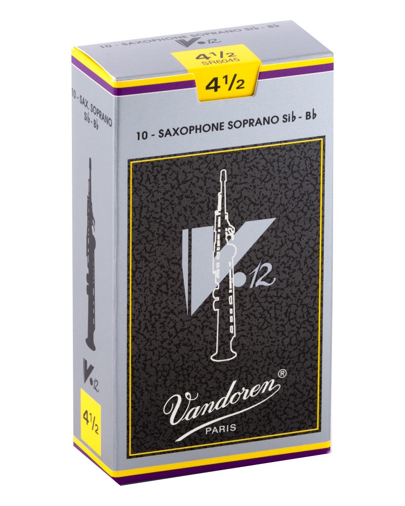 Vandoren Soprano Sax V.12 Reeds Strength #4.5; Box of 10