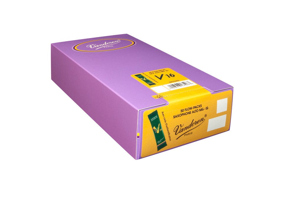Vandoren Alto Sax V16 Reeds Strength #3.5; Box of 50