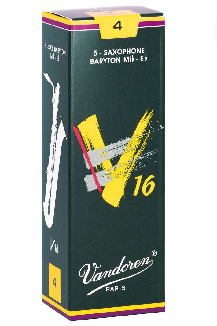 Vandoren Bari Sax V16 Reeds Strength #4; Box of 5